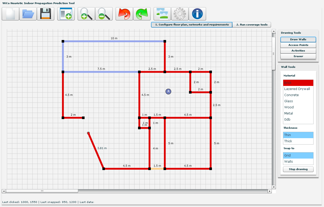 WiCa Heuristic Indoor Propagation Prediction Tool (WHIPP), figure 1